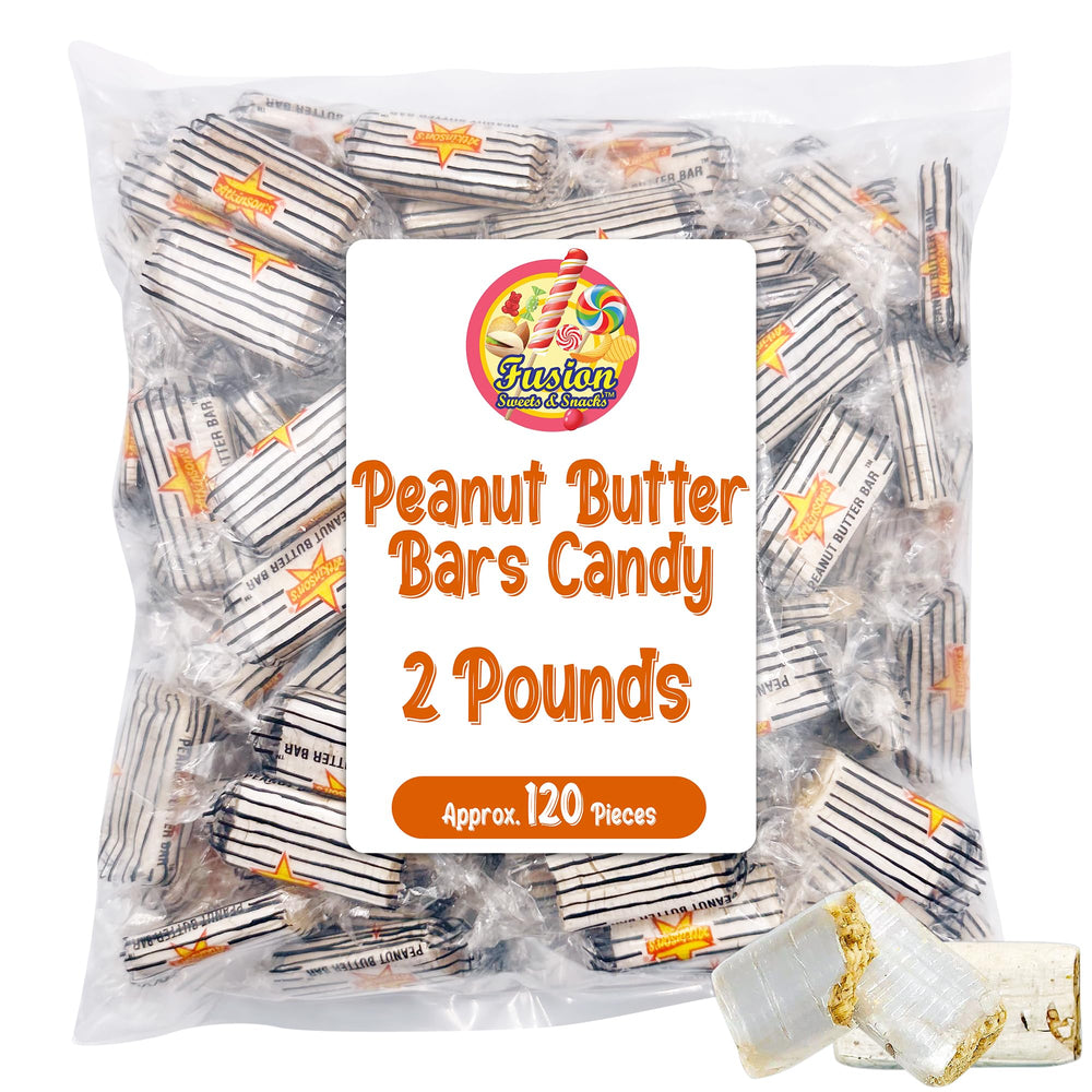 Fusion Sweets And Snacks peanut butter bars made in the USA with simple ingredients.