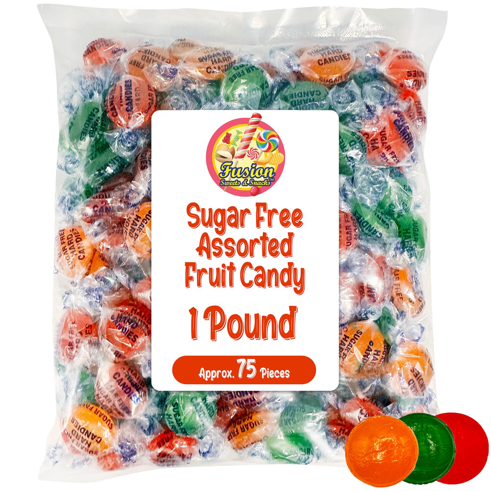 Fusion Sweets Arcor Sugar Free orange candy—zero sugar citrus delight.
