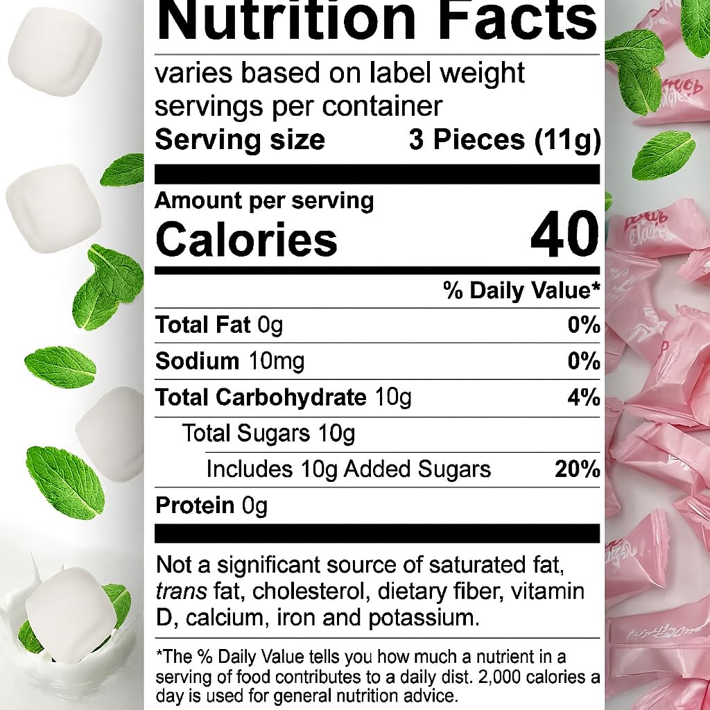 Fusion Sweets Baby Girl Buttermints in heat-sealed packaging keeps freshness for party favors.