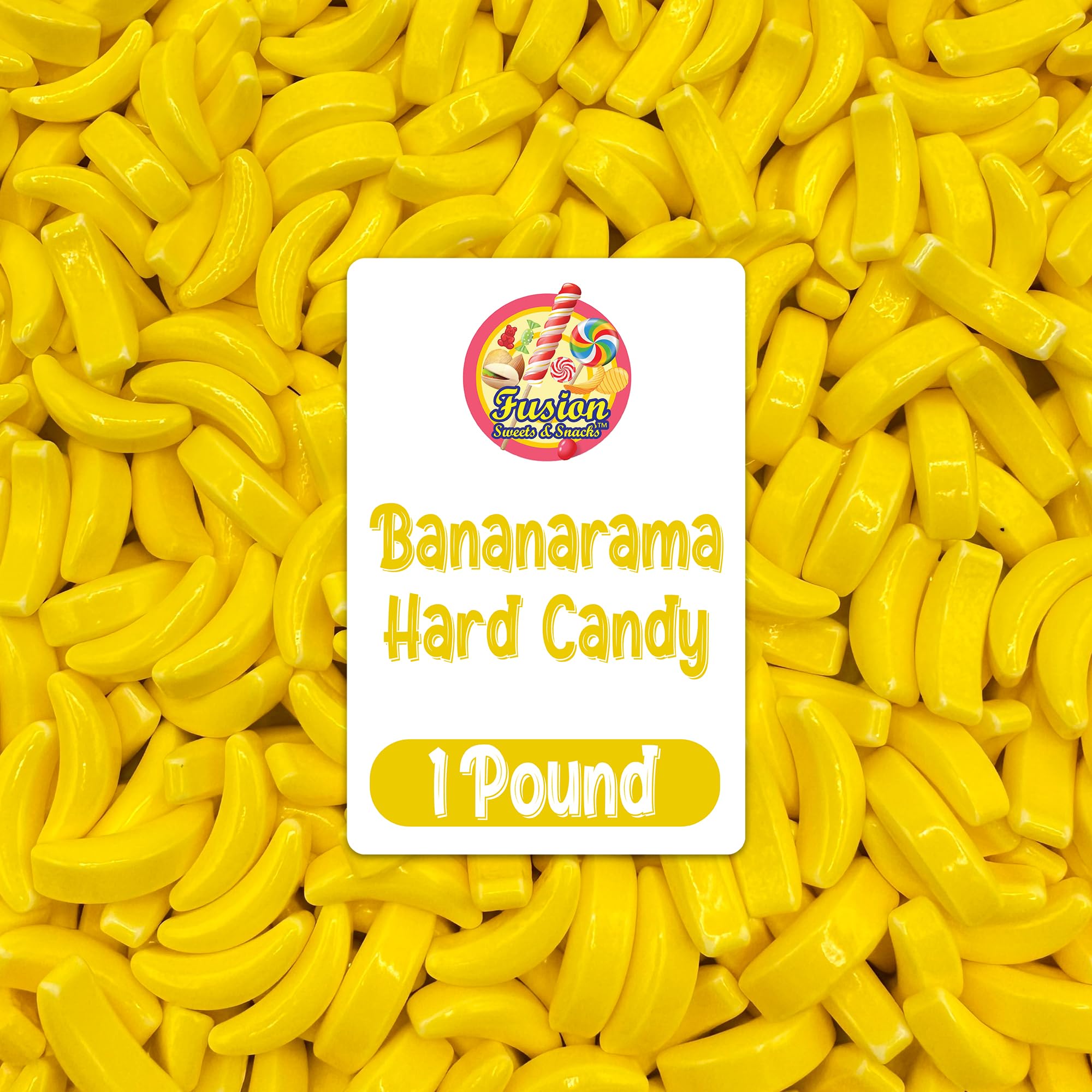 Fusion Sweets Bananarama banana candy bag for bulk party refills.
