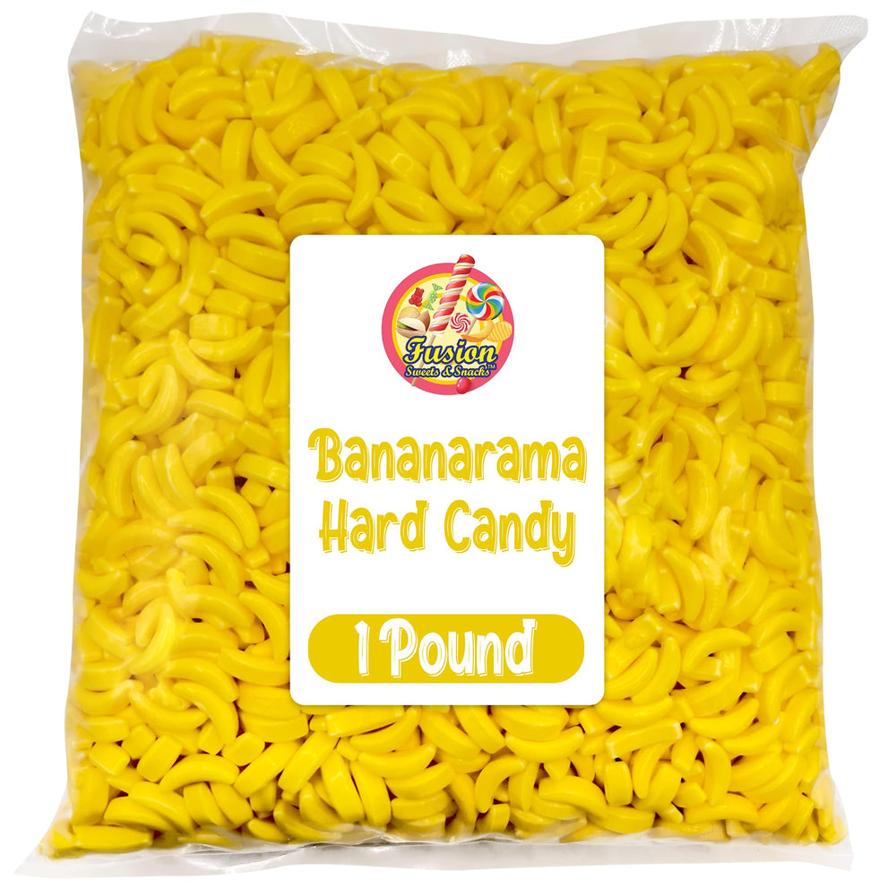 Fusion Sweets Bananarama bulk on display for candy buffets.
