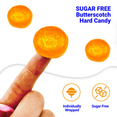 Fusion Sweets butterscotch candy plate served, inviting buttery aroma and texture.