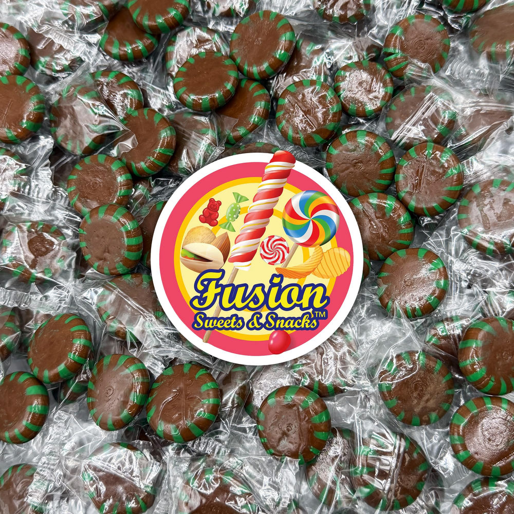 Holiday dessert table with Fusion Sweets Starlight Mints for guests.