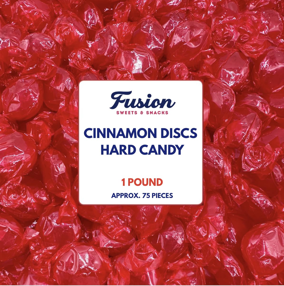 Fusion Sweets Cinnamon Discs bulk 1lb bag ready for sharing.