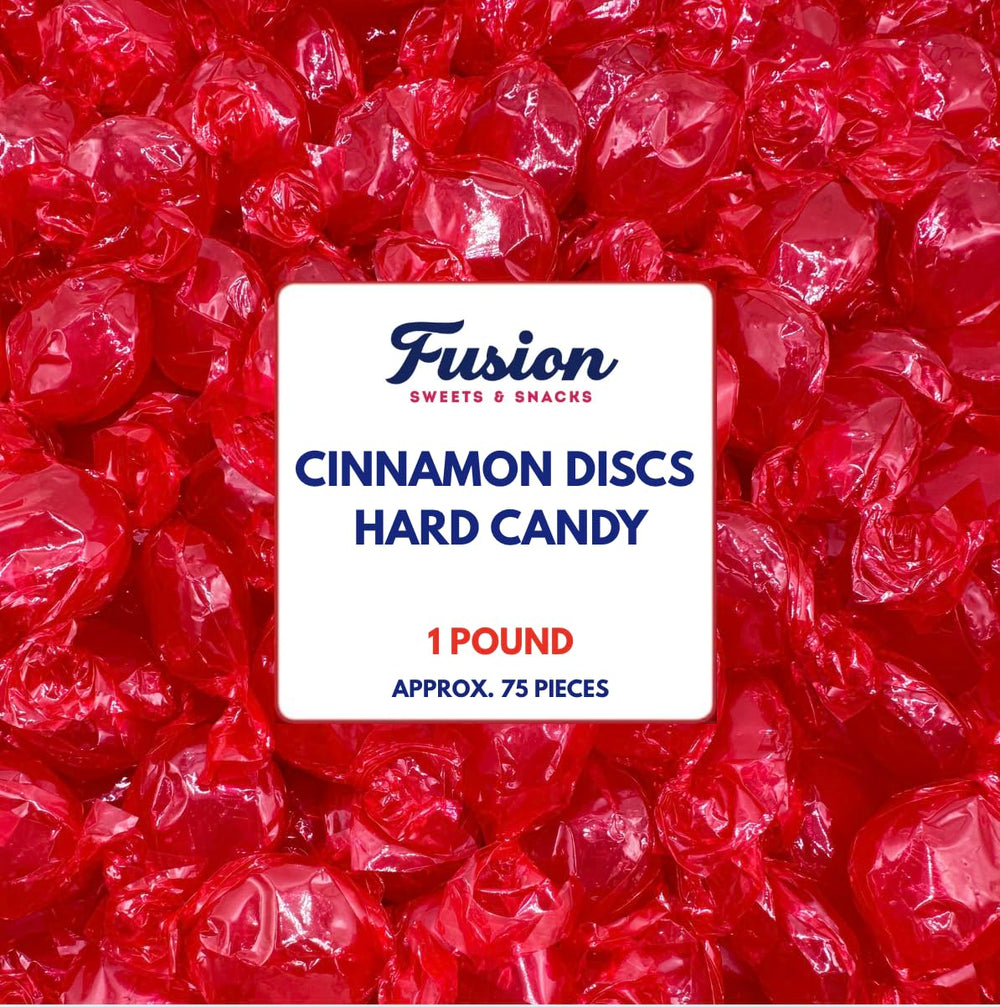Fusion Sweets Cinnamon Discs bulk 1lb bag ready for sharing.