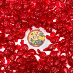 Cinnamon Discs displayed at a festive candy buffet.