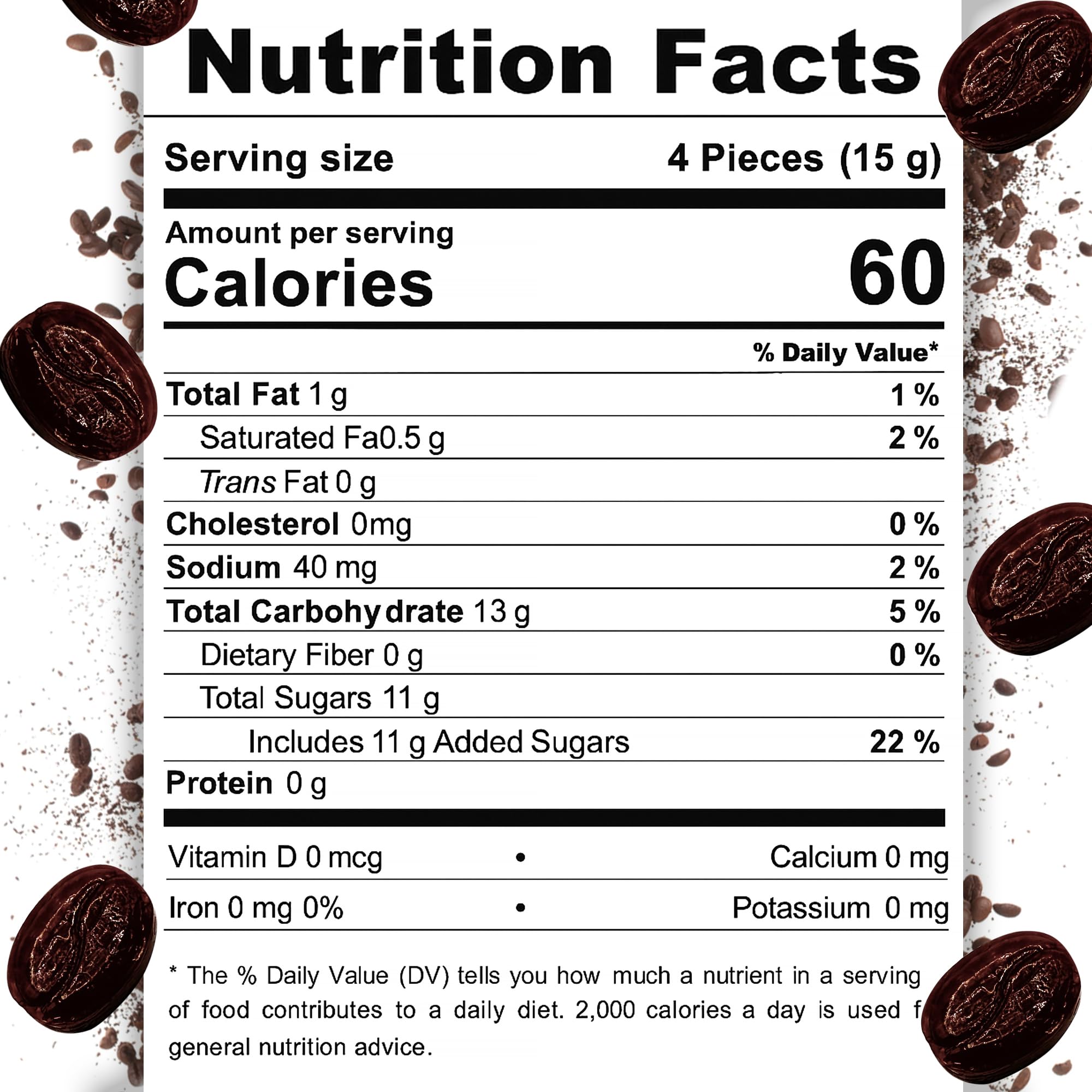 Individually wrapped Coffee Delight candies preserve freshness for on-the-go use.