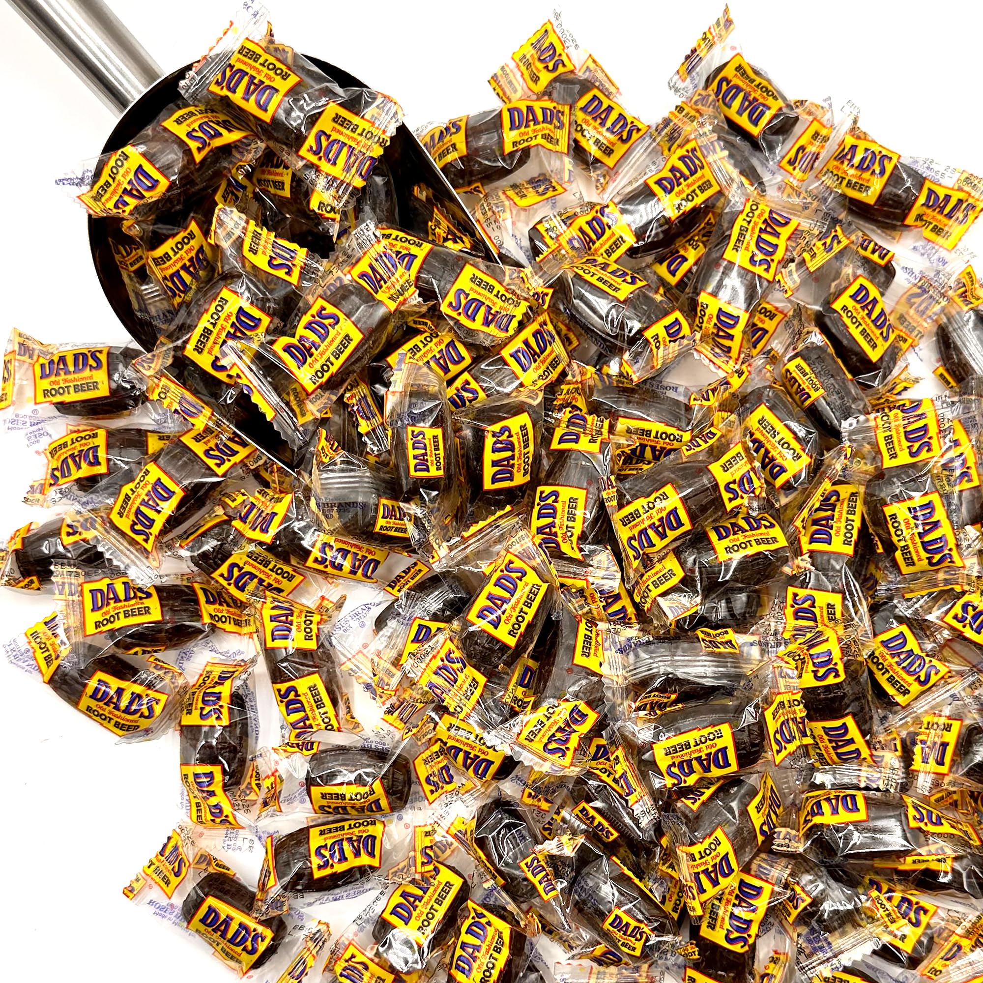 Classic root beer flavor with a glossy hard candy finish.