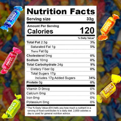 Fusion Sweets And Snacks assorted flavors fruit chews rolls ideal for snack time.