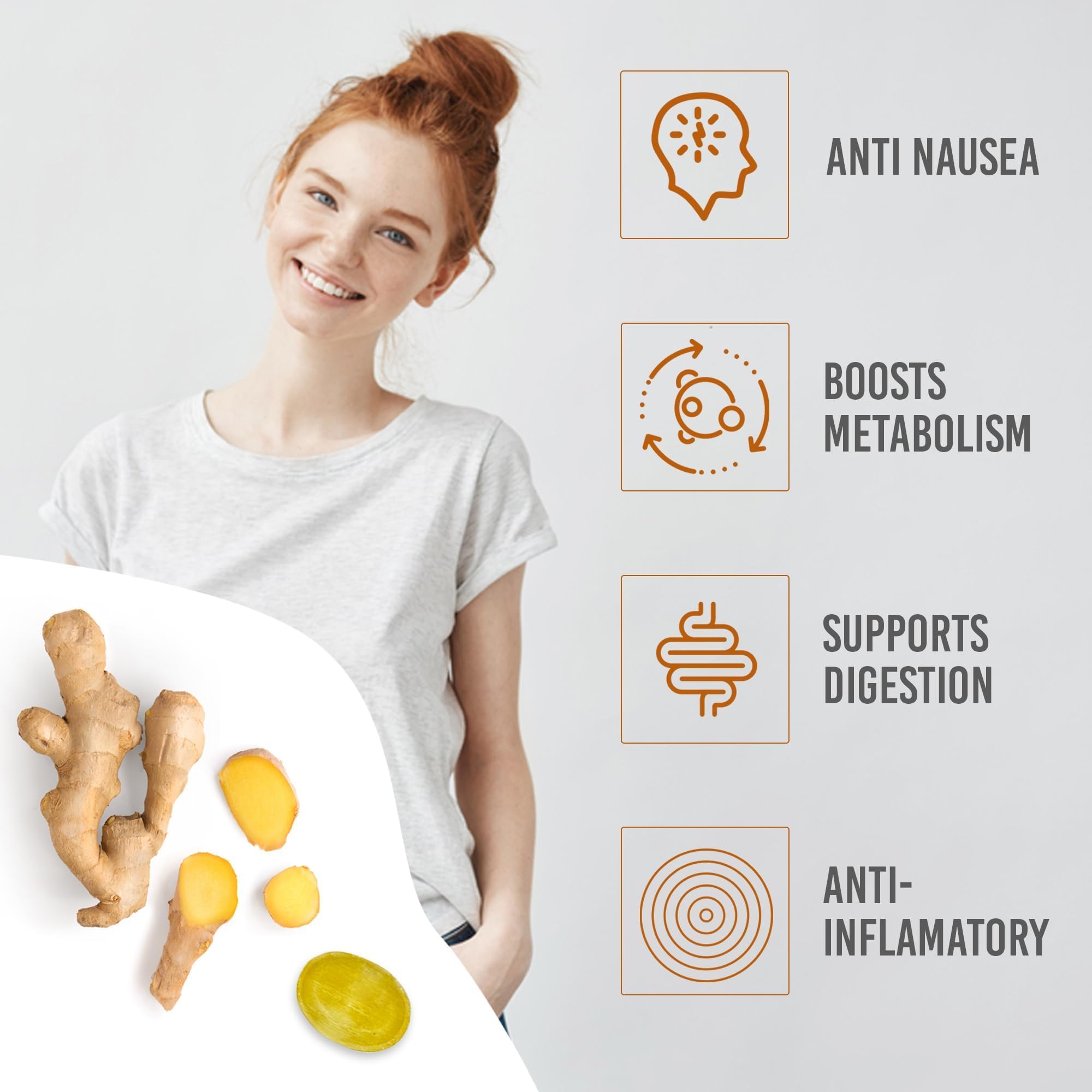 Fusion Sweets Ginger Candies heat-sealed freshness maintains quality and flavor.
