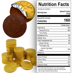 Fusion Sweets Gold Candy Coins foil-wrapped coins gleam on a candy bar display.