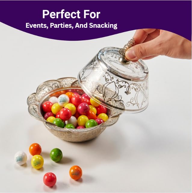 Fusion Sweets Gumballs Heat-Sealed Fresh preserves flavor and texture in each bag.