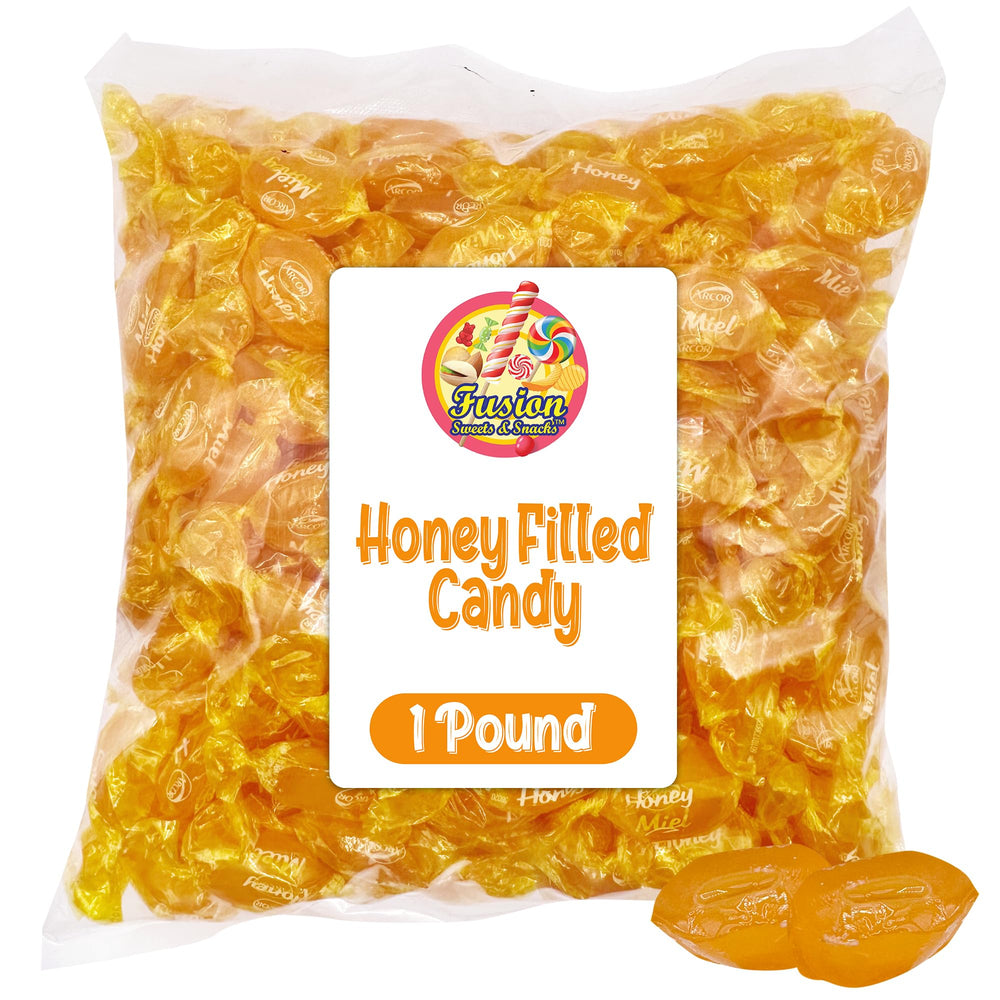 Fusion Sweets Honey-Filled Hard Candy bulk bag front for sharing at gatherings