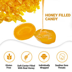 Fusion Sweets Honey-Filled Hard Candy inside a clear bowl ready to snack