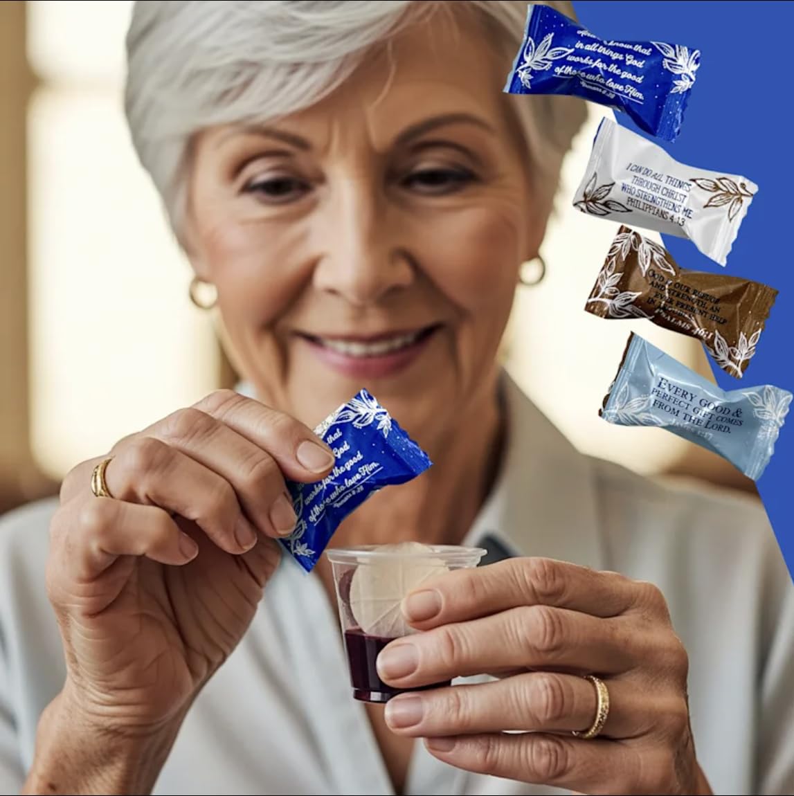 Fusion Sweets hospitality mints on table show easy bulk serving for guests.