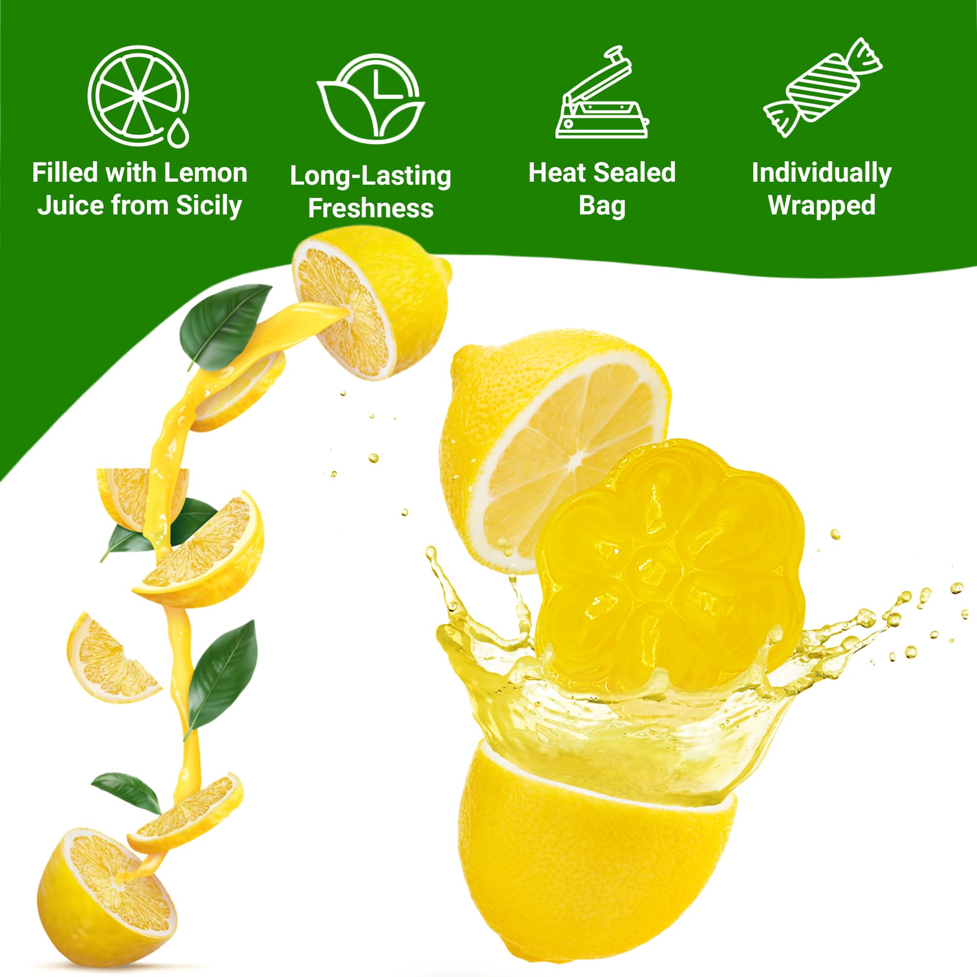 Fusion Sweets Italian citrus bag seal highlighting long-lasting freshness and gift appeal.