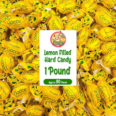 Fusion Sweets Italian Lemon Drops bag front highlighting bright citrus flavor for gatherings.