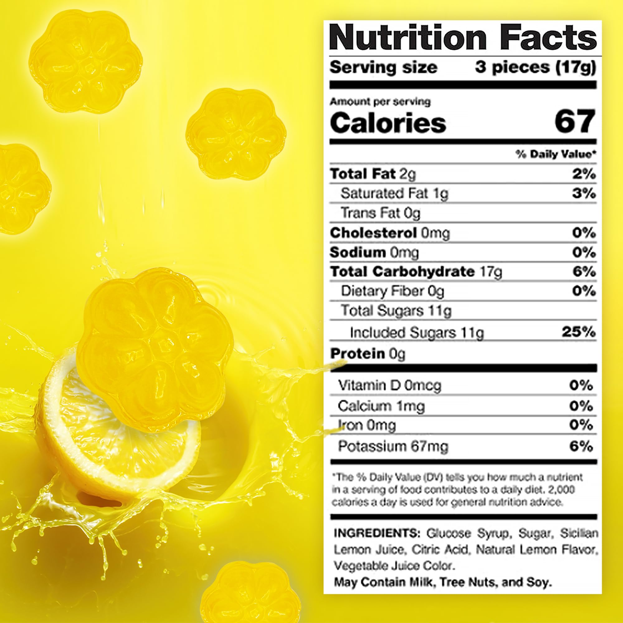 Fusion Sweets lemon drops close-up reveals vivid Sicilian zest and sunny sweetness.