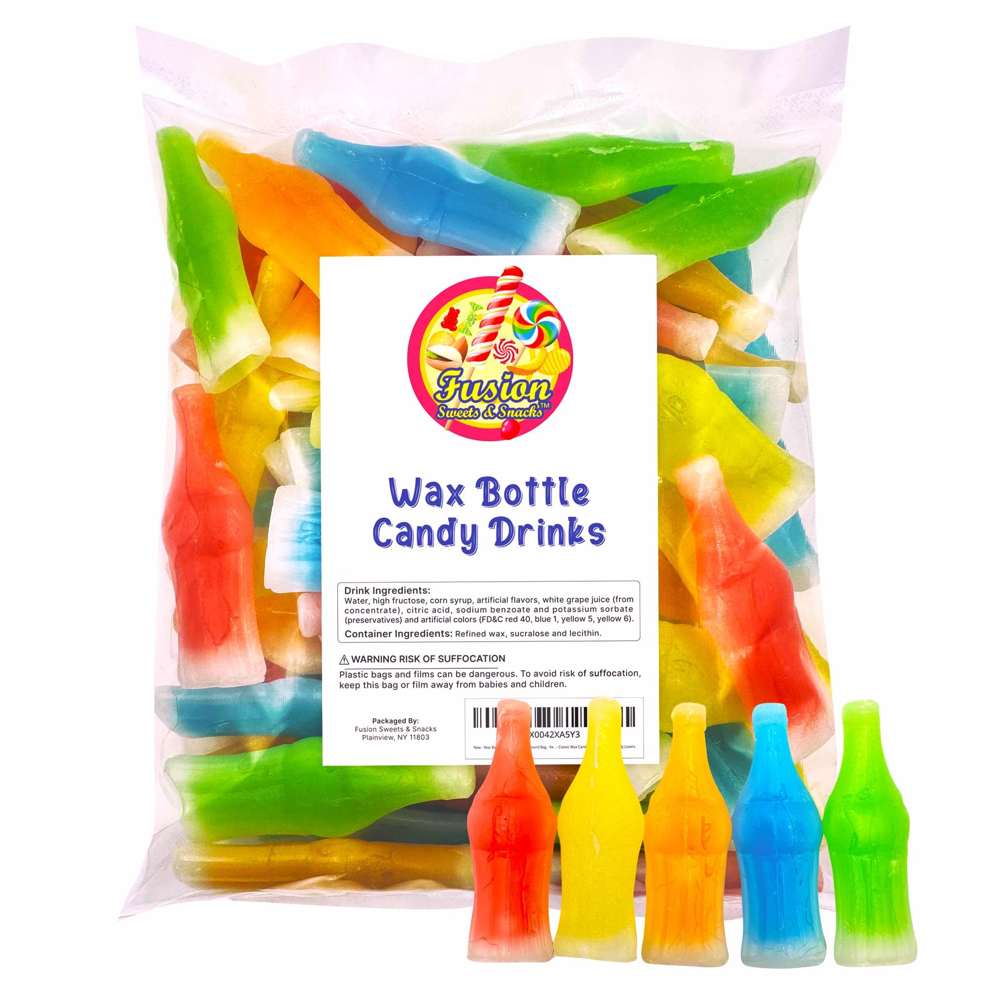 Fusion Sweets Wax Bottle Candy Drinks nostalgic design appeals to kids and adults