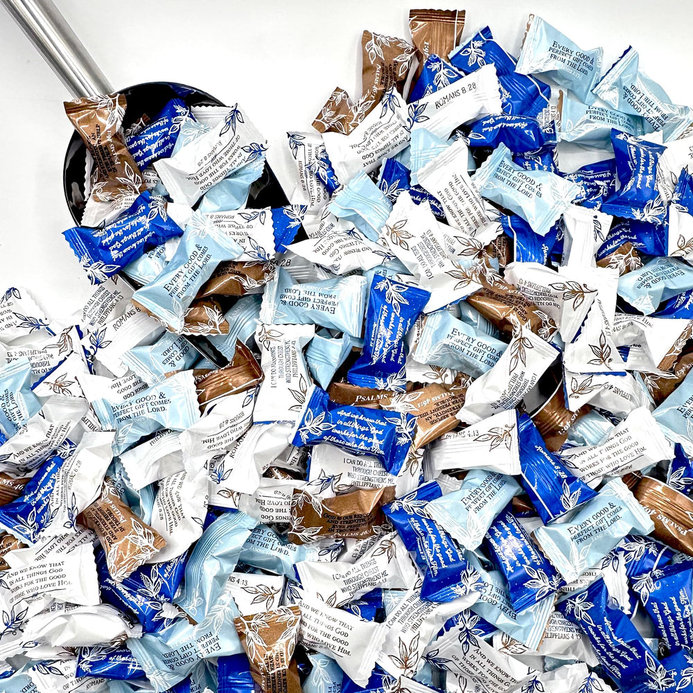 Fusion Sweets party mints on table, perfect for gatherings and celebrations.