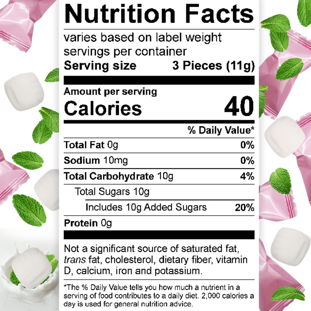 Fusion Sweets And Snacks Pink Buttermints individually wrapped for fresh party favors
