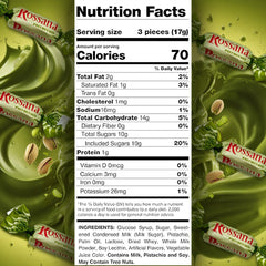 Rossana Pistachio Candy individually wrapped for freshness and sharing.