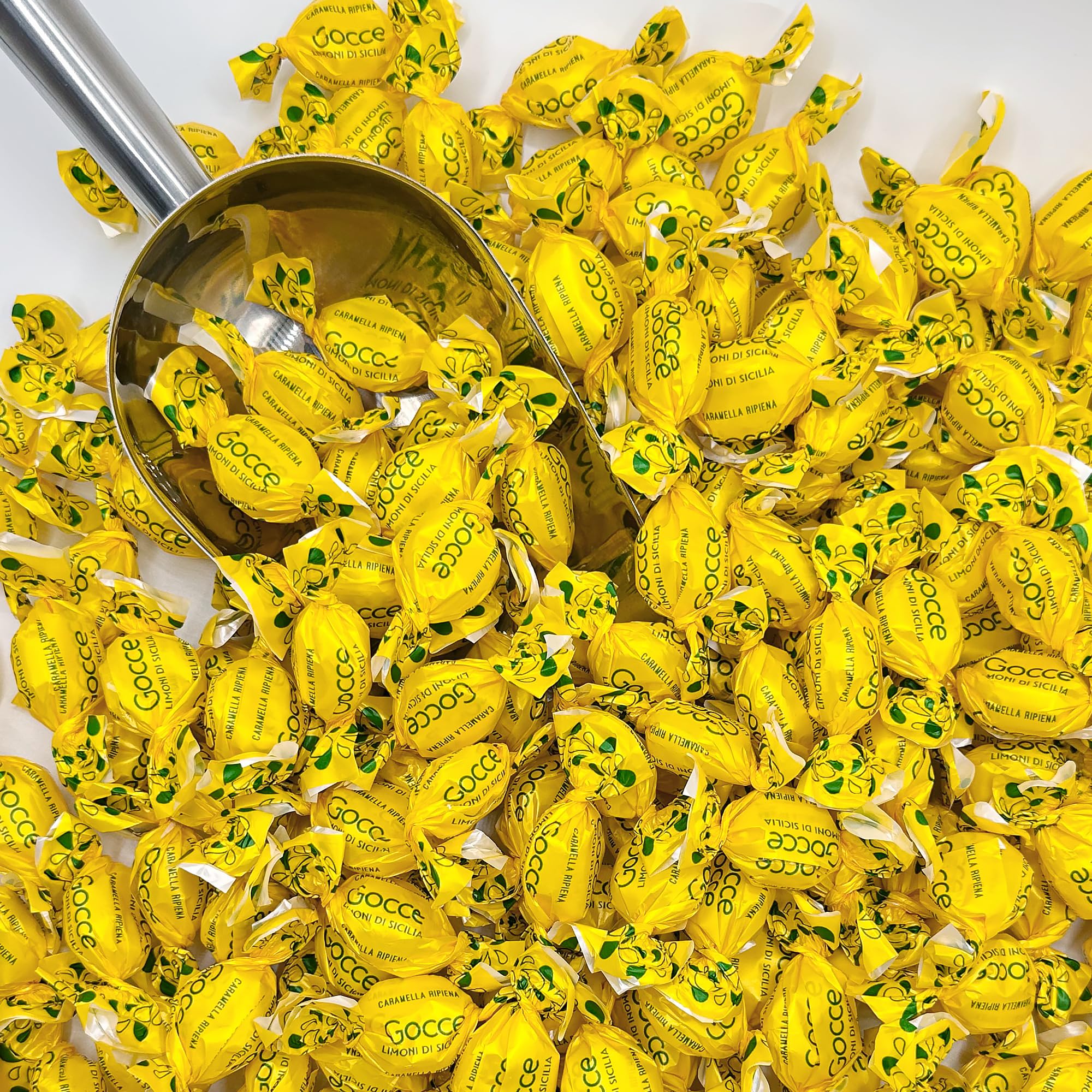 Fusion Sweets Sicilian lemon drops with Italy-inspired backdrop for sunny dessert ideas.