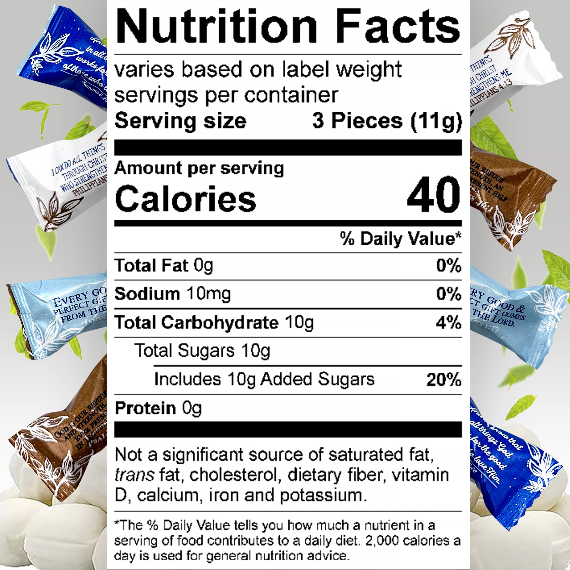 Fusion Sweets soft butter mints closeup highlights creamy texture and melt-in-mouth feel.