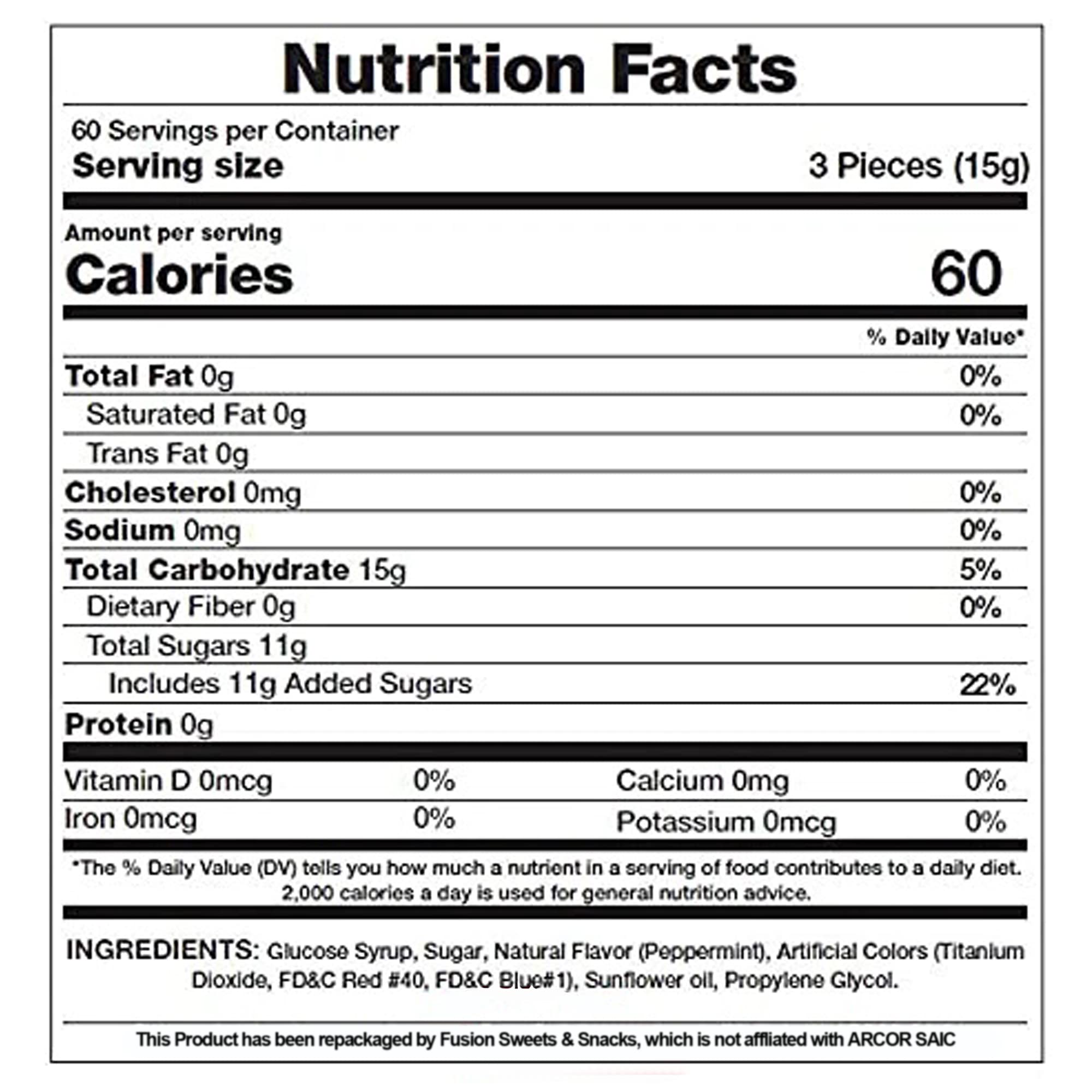 Fusion Sweets Starlight Peppermint Hard Candy individually wrapped for freshness