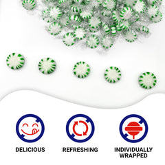 Starlight Spearmint discs close-up showing crisp green and white flavor.