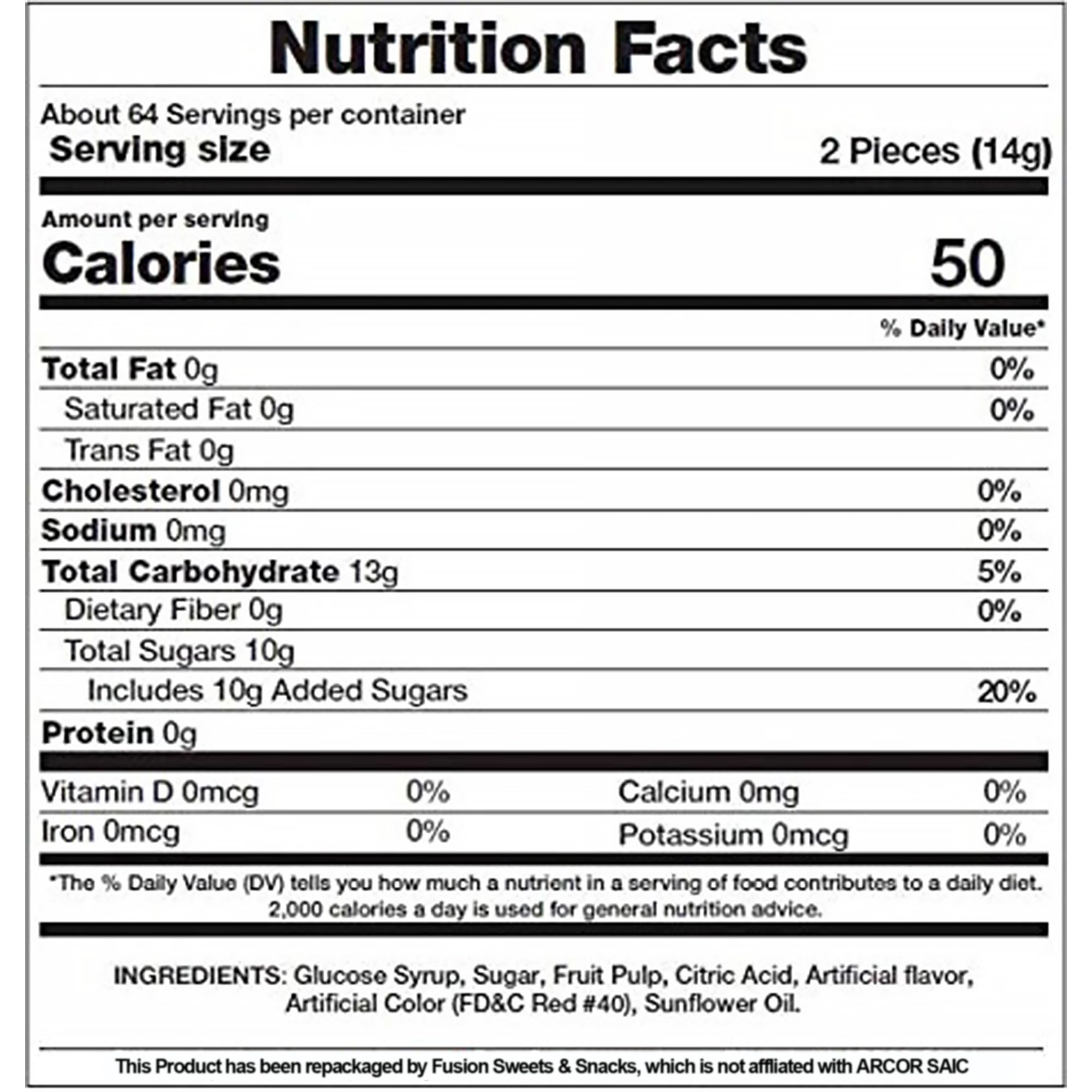 Fusion Sweets individually wrapped candies for freshness and on-the-go snacking