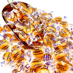 Fusion Sweets sugar-free butterscotch hard candy packaging highlighting 1lb bag.