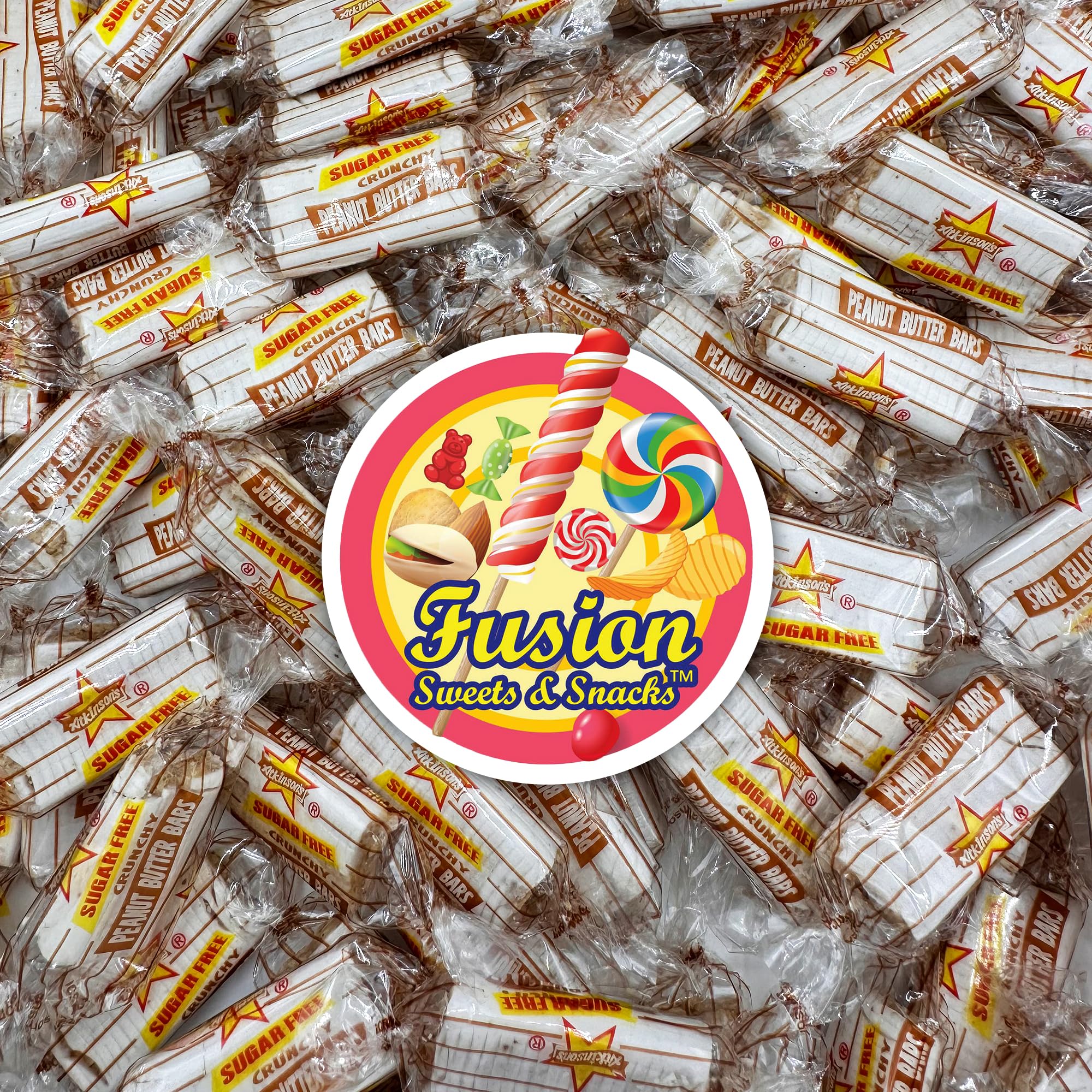 Fusion Sweets sugar-free peanut butter bars for events and gifting ideas