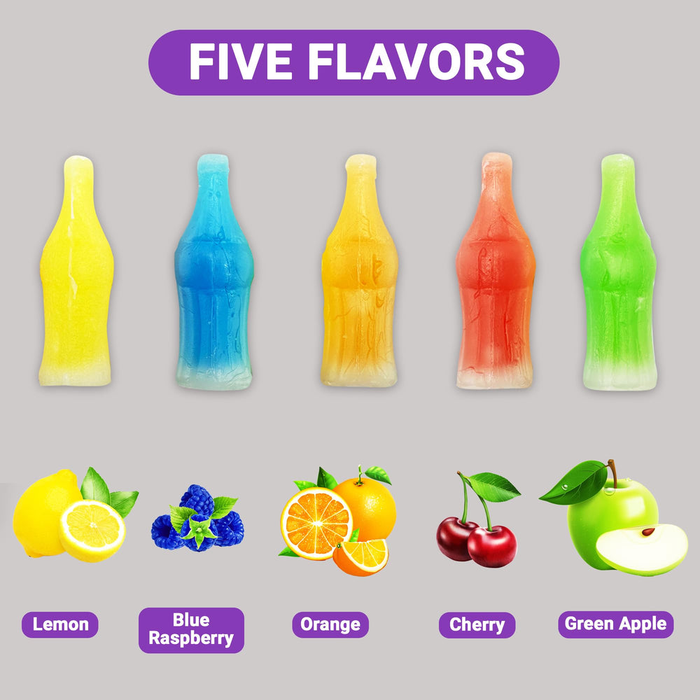 Fusion Sweets Wax Bottle Candy Drinks heat-sealed packaging preserves freshness and quality