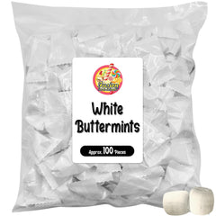 Fusion Sweets White Buttermints close-up reveals creamy texture and melt