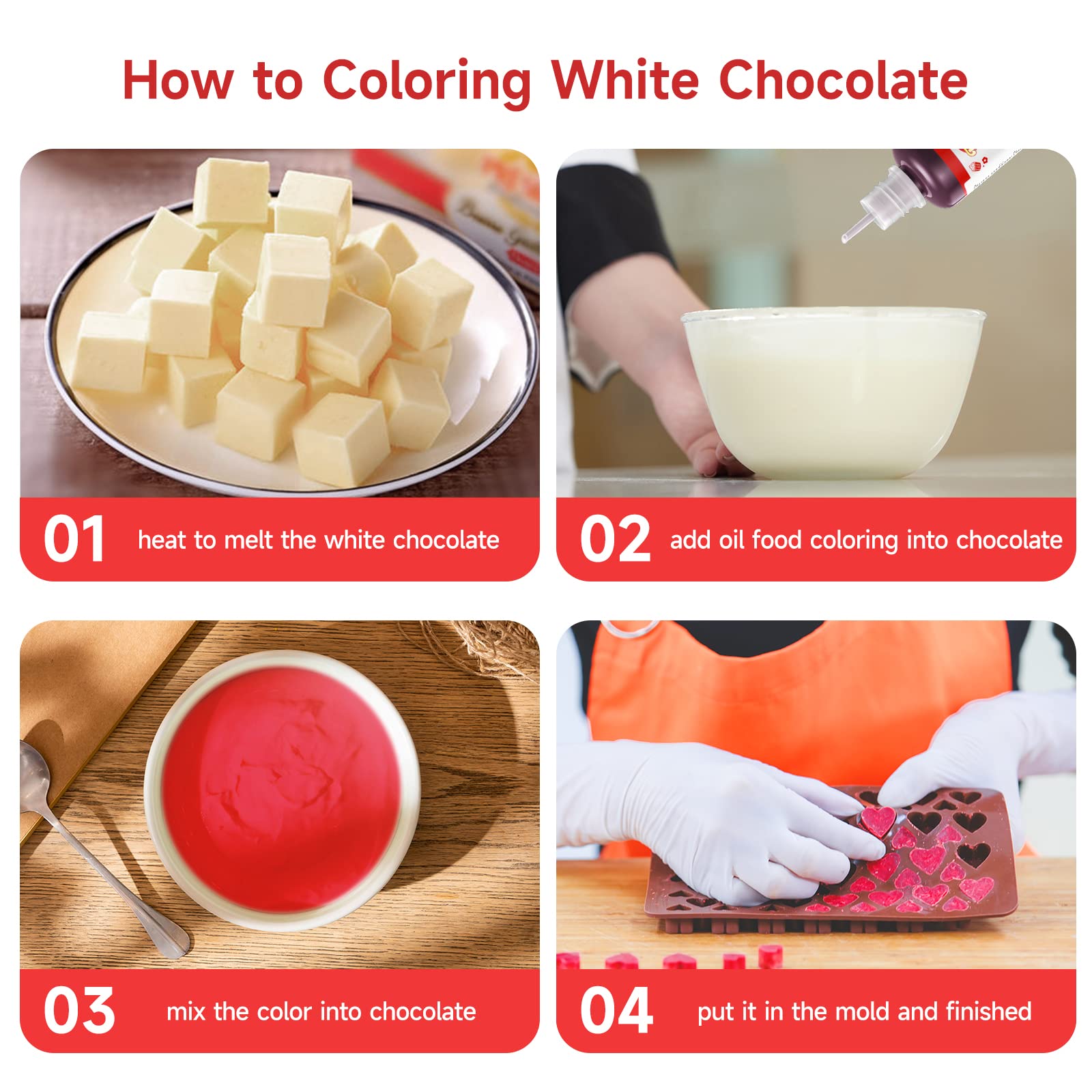 FUTEBO white edible dye bottle yields clean shading and white chocolate effects.