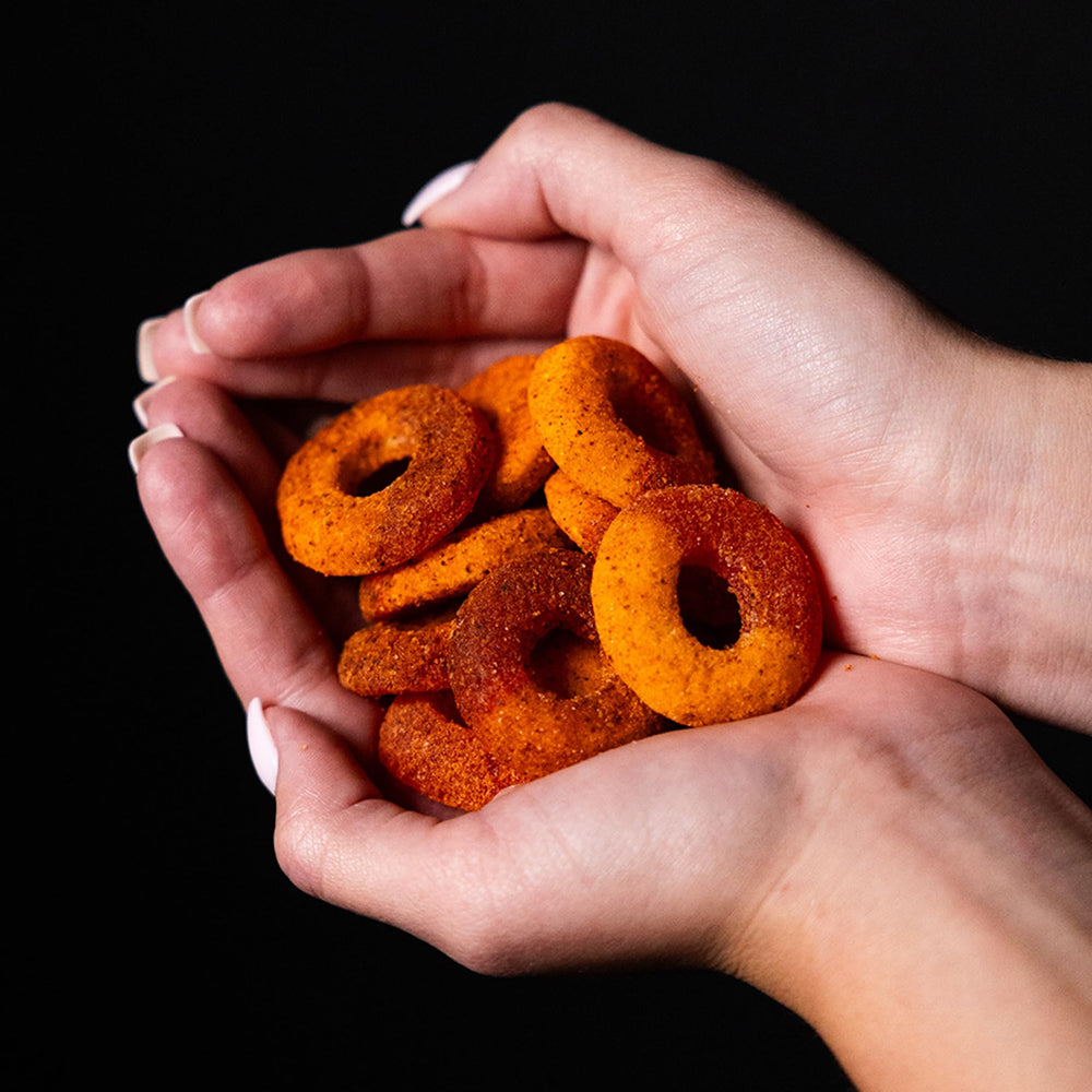 Fweygo on the go peach rings ideal for quick sweet-spicy cravings