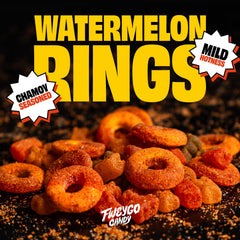 Fweygo water melon rings with Tajín dust offering tangy kick