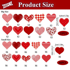 Close-up of Fyeoxle edible heart toppers on wafer paper for crisp dessert styling.