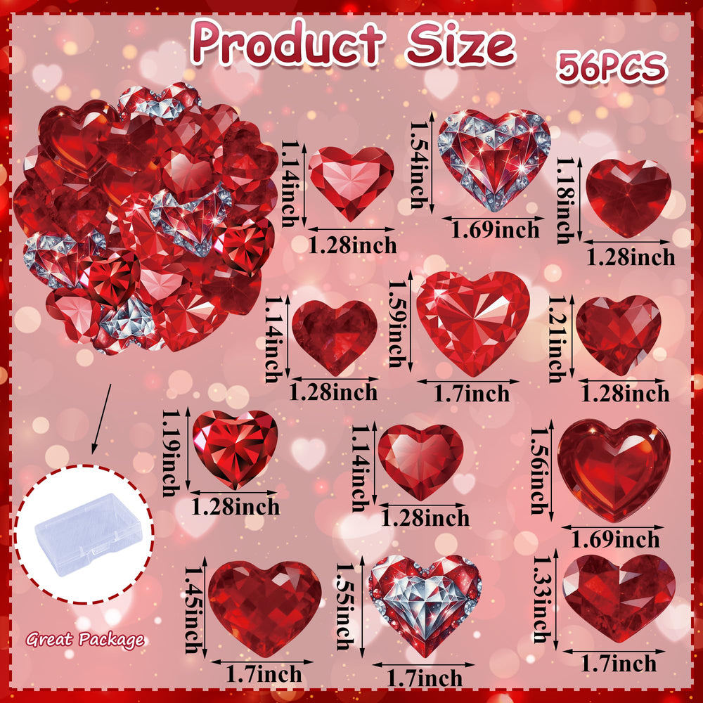 Fyeoxle red diamond cupcake toppers for romantic desserts