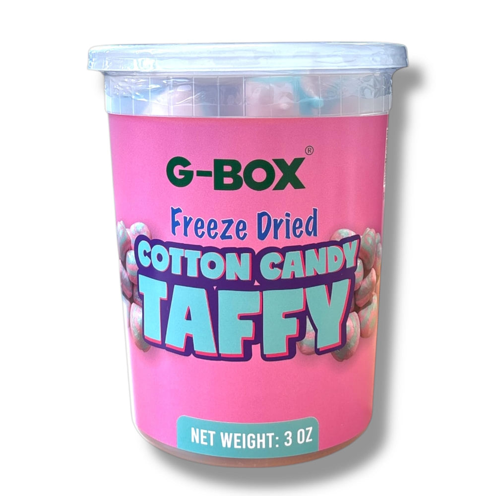 G-BOX Pink cotton candy-inspired bites offer crunch and nostalgic appeal.