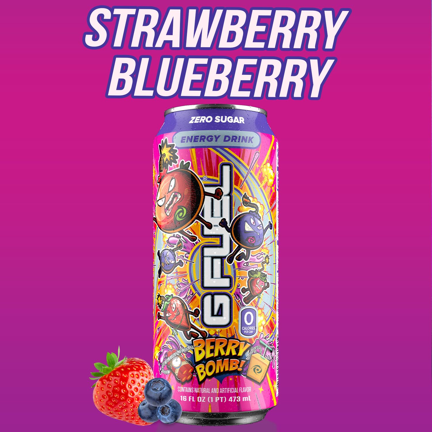 Pouring G Fuel Berry Bomb shows fizzy, refreshing aroma