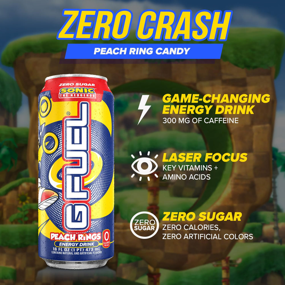G Fuel Peach Rings 12-pack outer box emphasizes value and convenience