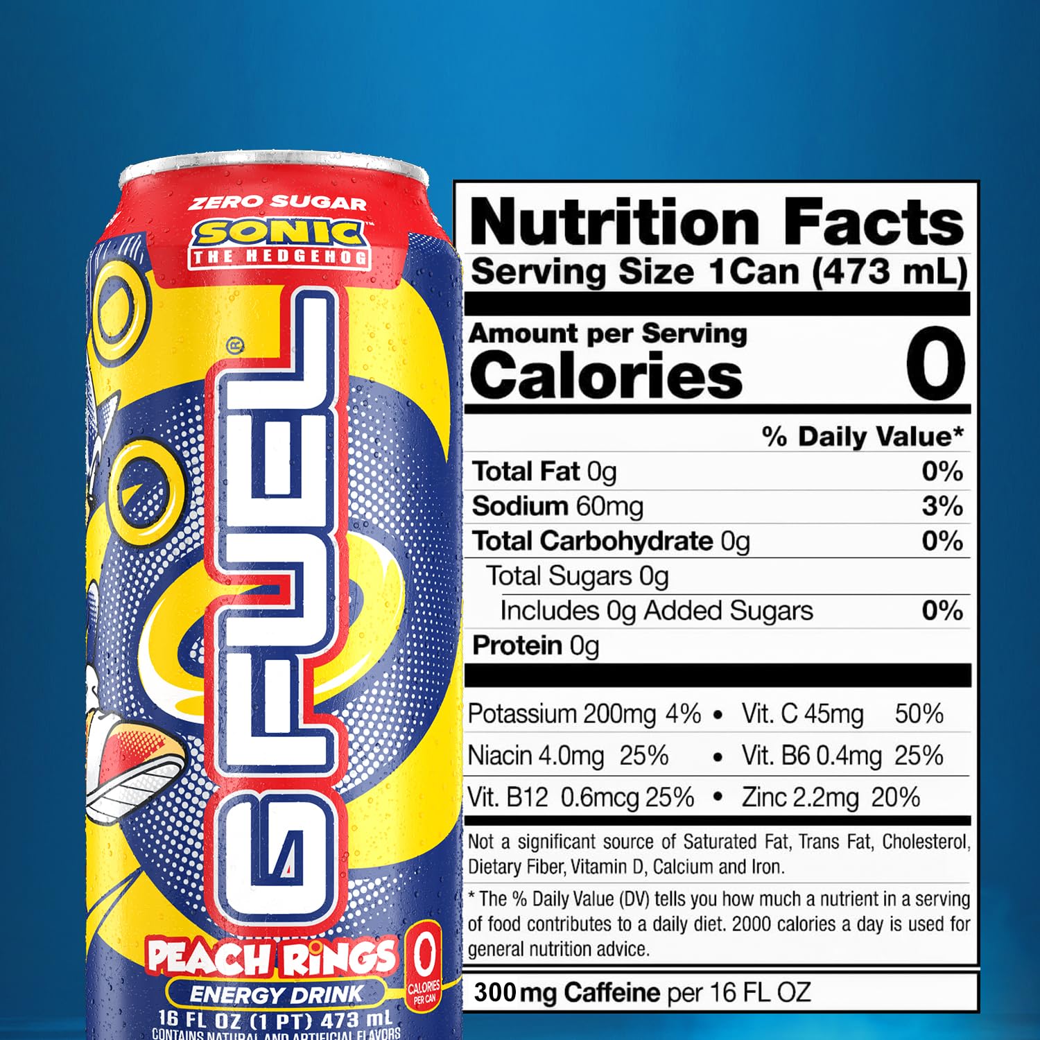 G Fuel Peach Rings Sonic collab logo hints at fast-paced energy