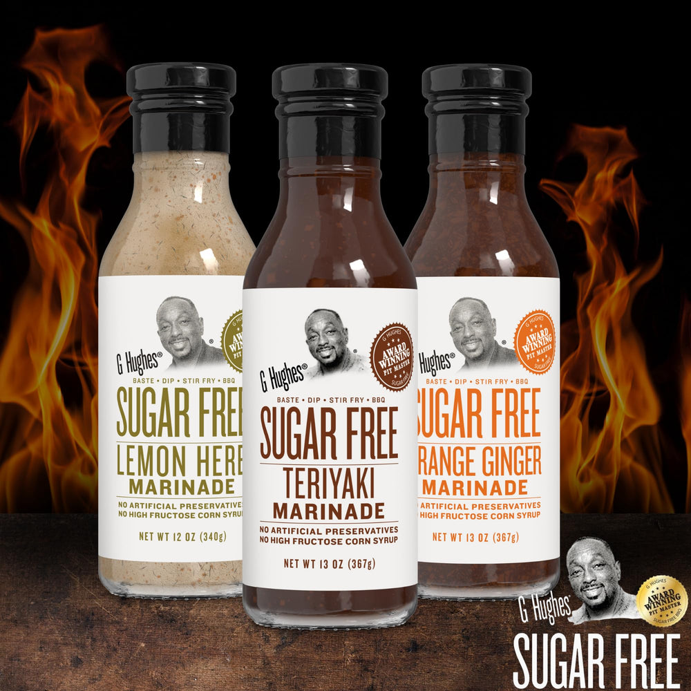 G Hughes Gift Set box display, ideal gift for healthy grill masters