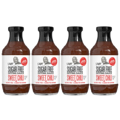 G Hughes sugar free sweet chili sauce bottle on shelf, ideal for low-sugar meals
