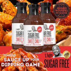 G Hughes sugar free sweet chili sauce gluten-free label signaling safe sauce choice