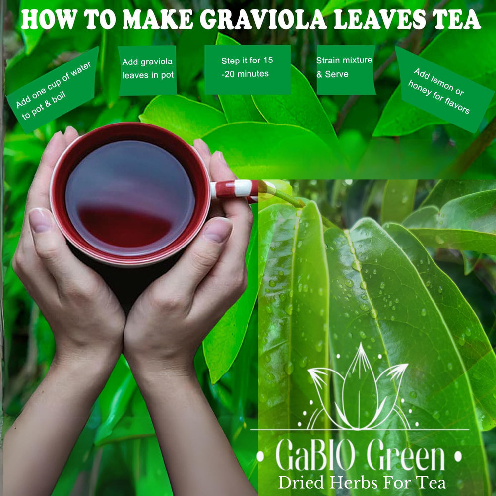 Gabio Green Dried Soursop Leaves deliver earthy aroma and balanced bitterness.