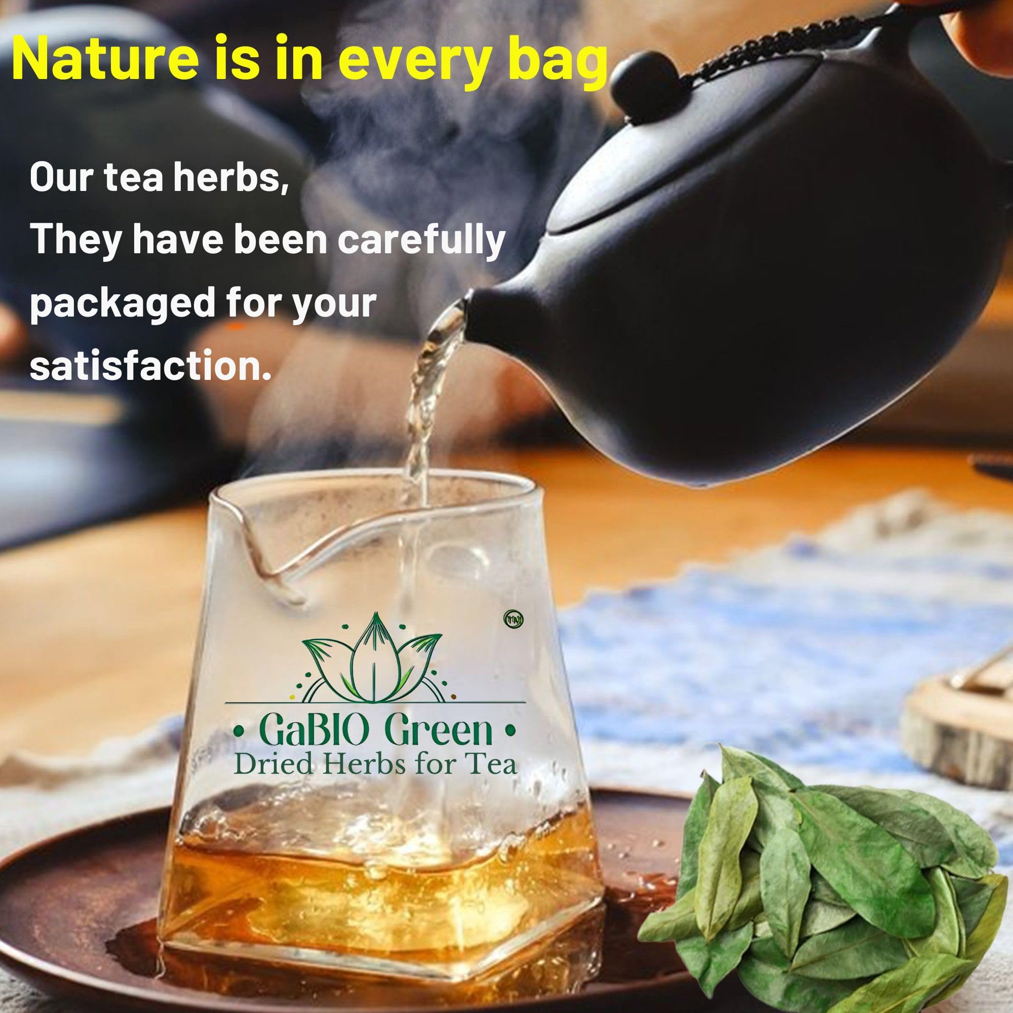 Gabio Green Hot tea infusion captures the leaves' aromatic character.