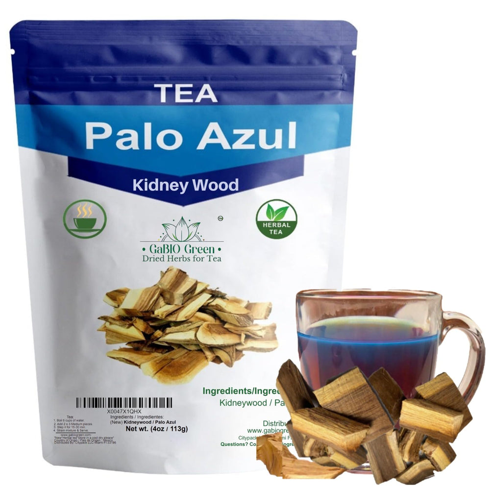Gabio Green Kidney Wood 4 oz bag with bark chips for herbal tea.